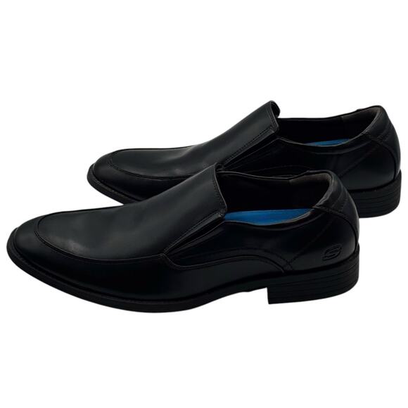 Skechers Men’s Classic Fit Slip-On Shoes Black 9.5 Air-Cooled Memory Foam Causal - Picture 1 of 16